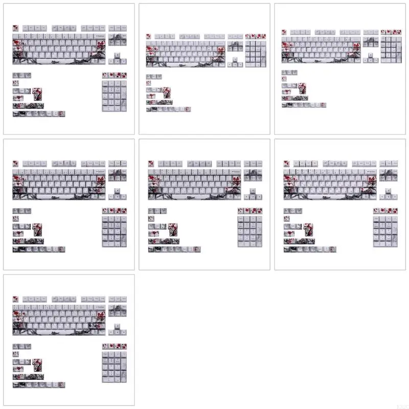 

K32C Keycaps Российский корейский японский цветок сливы для механических клавишных клавиш