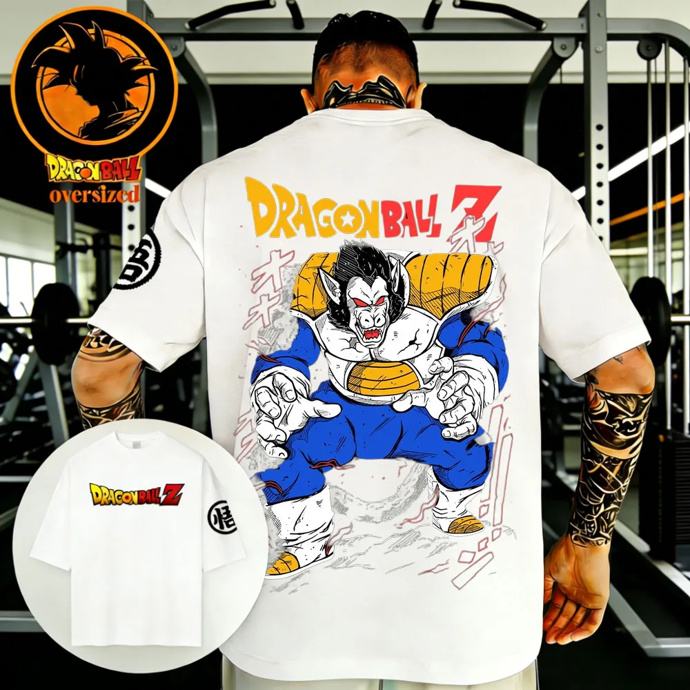 2026 Summer Dragon Ball Retro Pure Cotton Fitness T-shirt Men's Oversized Short-sleeved Family Unisex Children's Casual Shirt