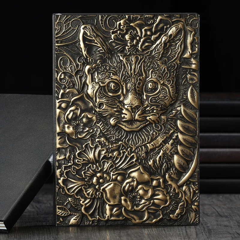 Simulation Cat Starman A5 Hardcover Retro Notepad Creative Upscale Business Office Gift Notebook Vivid Animal Cover Notebooks