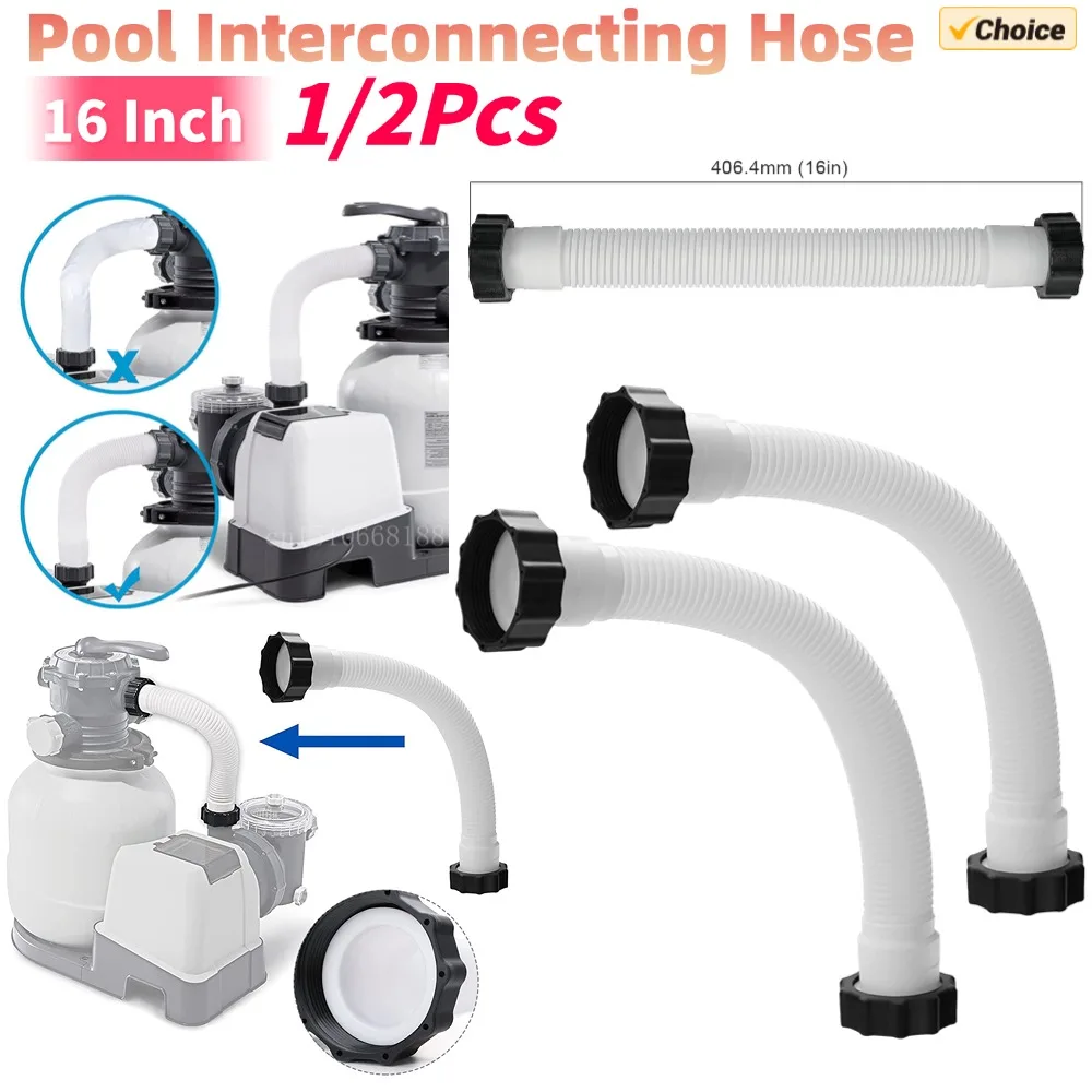 11535 Pool Pump Hose 16 Inch Pool Hoses Interconnecting Hose for Intex Filter Pumps Saltwater Systems for Intex Pool Accessories