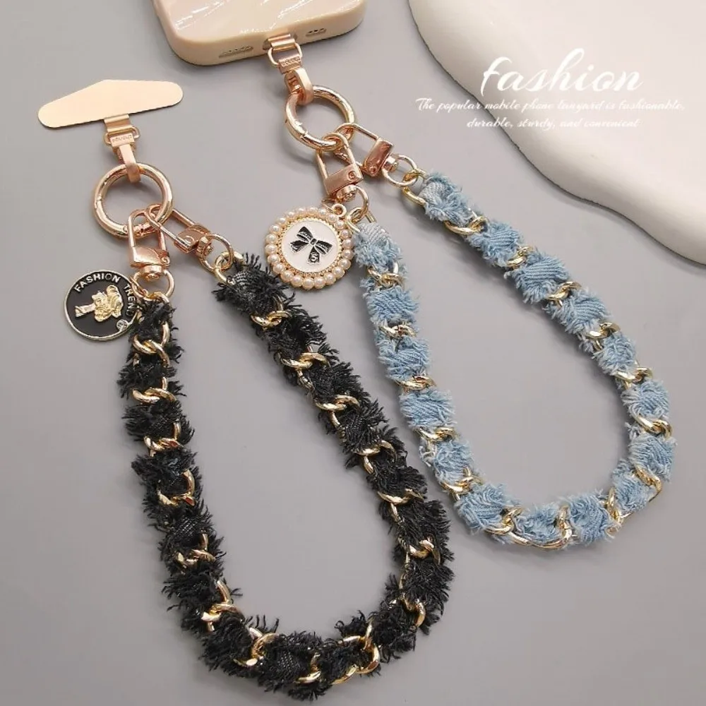 

Подвеска, ремешок для мобильного телефона, металлическая цепочка с жемчугом, цепочка для мобильного телефона, ручной короткий ремешок для мобильного телефона, аксессуары для чехла для телефона