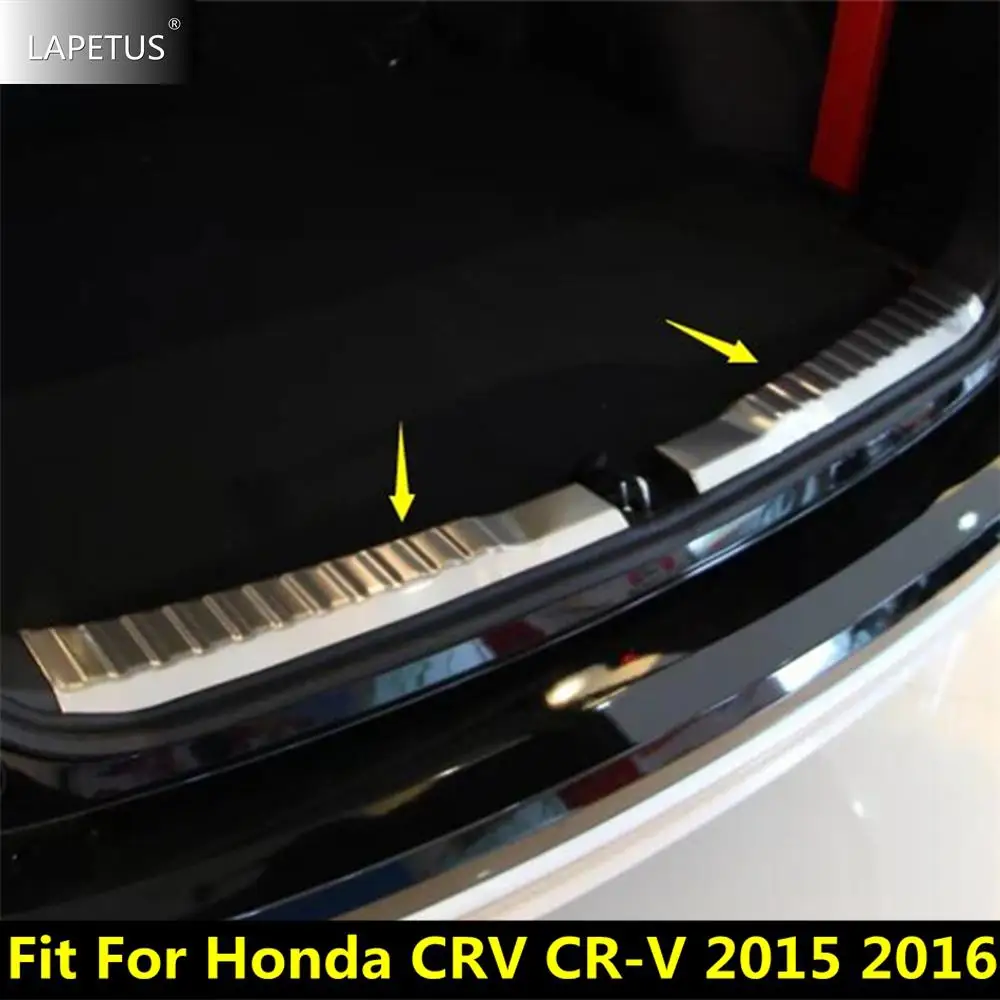 

Car Accessories Rear Trunk Scuff Plate Door Sill Guard Protector Decor Panel Cover Trim Fit For Honda CRV CR-V 2015 2016 Metal