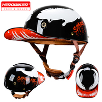 DOT Motorcycle Helmet Retro Half Helmet Men And Women Baseball Cap Four Seasons Fashion Riding Protective Helmet ABS Material