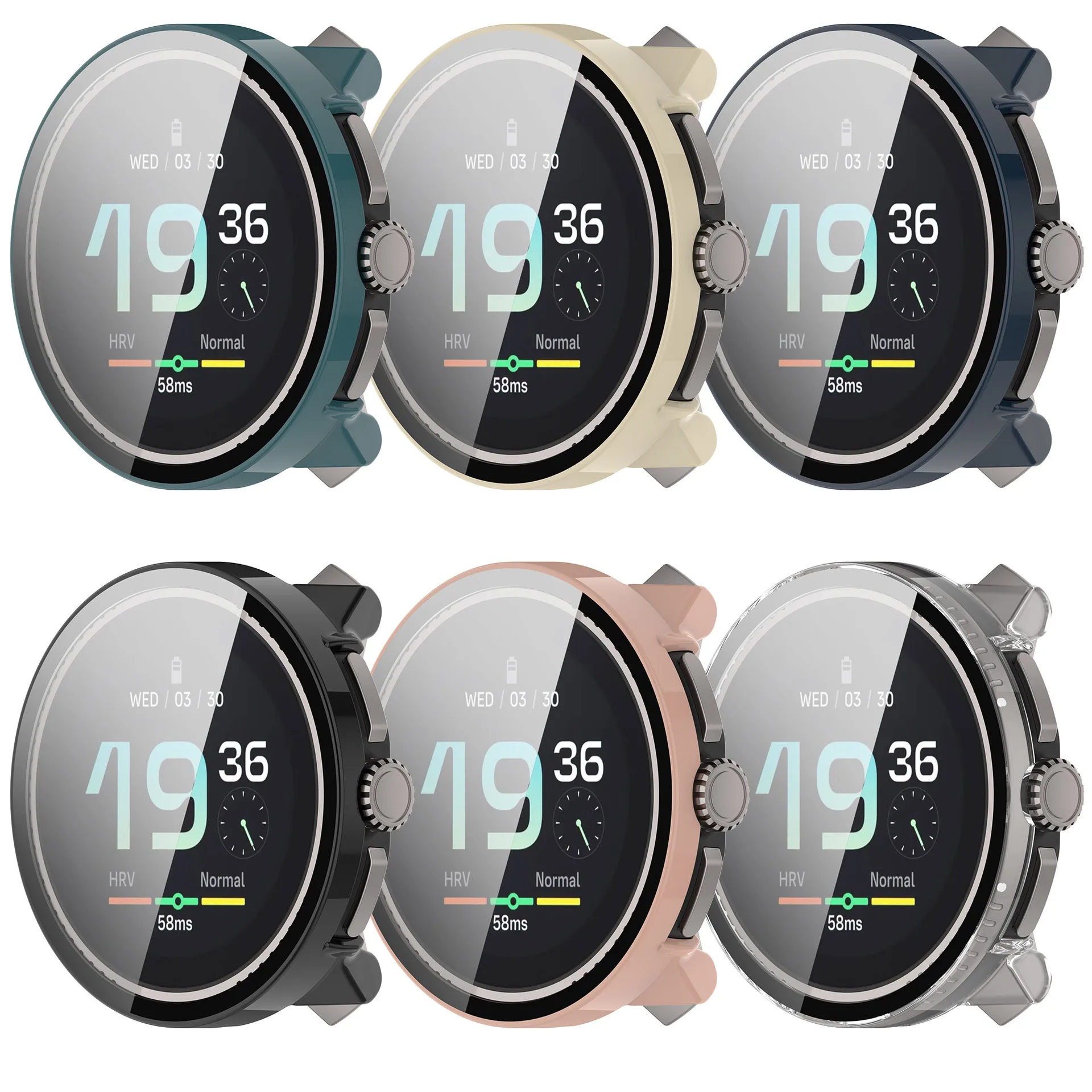 하드 에지 쉘 유리 화면 보호 필름 Suunto Race/S 보호 범퍼 커버 스마트 액세서리 용 Smartwatch 프레임 케이스