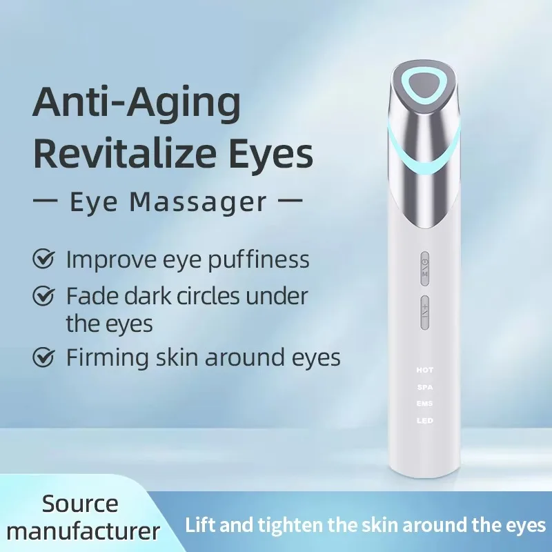 2025 EMS Microstroom Draadloze Eye Lifting Anti Rimpels Pen Wallen Donker Anti-Wallen Apparaat voor Oogmassage Gereedschap