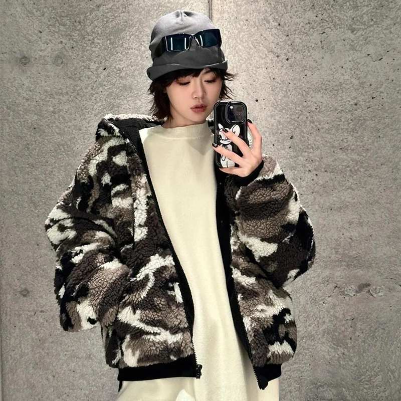 NIGO Men Women Autumn And Winter Camouflage Zipper Loose Long Sleeve Hooded Jacket Ngvp #nigo9629