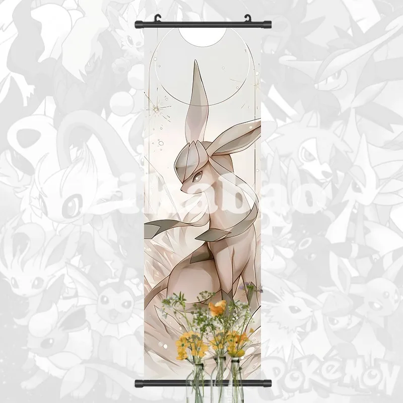 Bandai Gedrucktes Poster, Anime-Wandkunst, Greninja-Bilder, Gardevoir-Gemälde, Leinwand, Pikachu, hängende Schriftrollen, Heim- und Raumdekoration 7