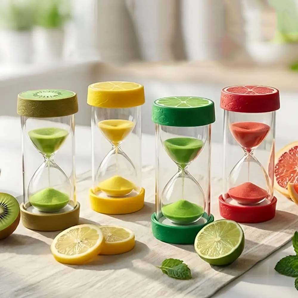 Stylish Creative 3 Minutes Hourglass Portable Anti-fall Sandglass Timer Decorative Fruit Theme Sand Hourglass Timer Timing