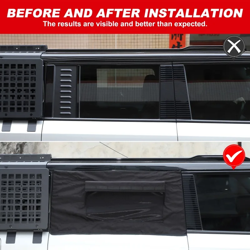 For 2024 2025 2026+ Chery ICAR 03/Jaecoo J6/ Fulwin X3/X3L/X3plus  Rear Door Window  covers insect screen sunshade Accessories
