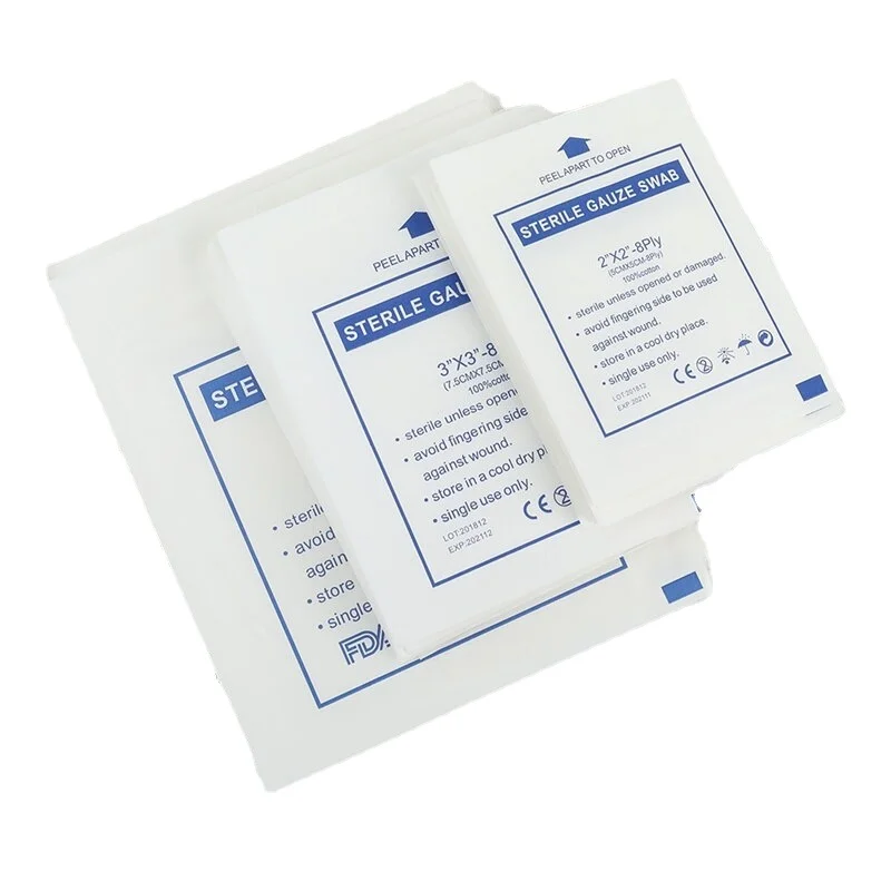 10Pcs Waterproof Sterile Gauze Pad Wound Dressing Medical Bandage First Aid Emergency Healing Absorbent Care Kit Supplies