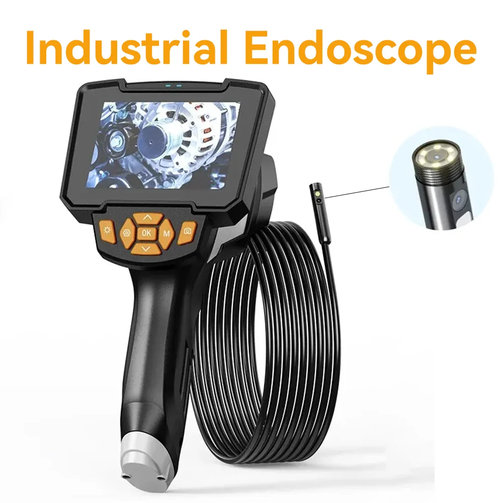 Промышленный Эндоскоп Noyafa С Hd-камерой Для Осмотра Автомобиля 1080p, 4,3-дюймовый Ips-экран, Гибкий Кабель