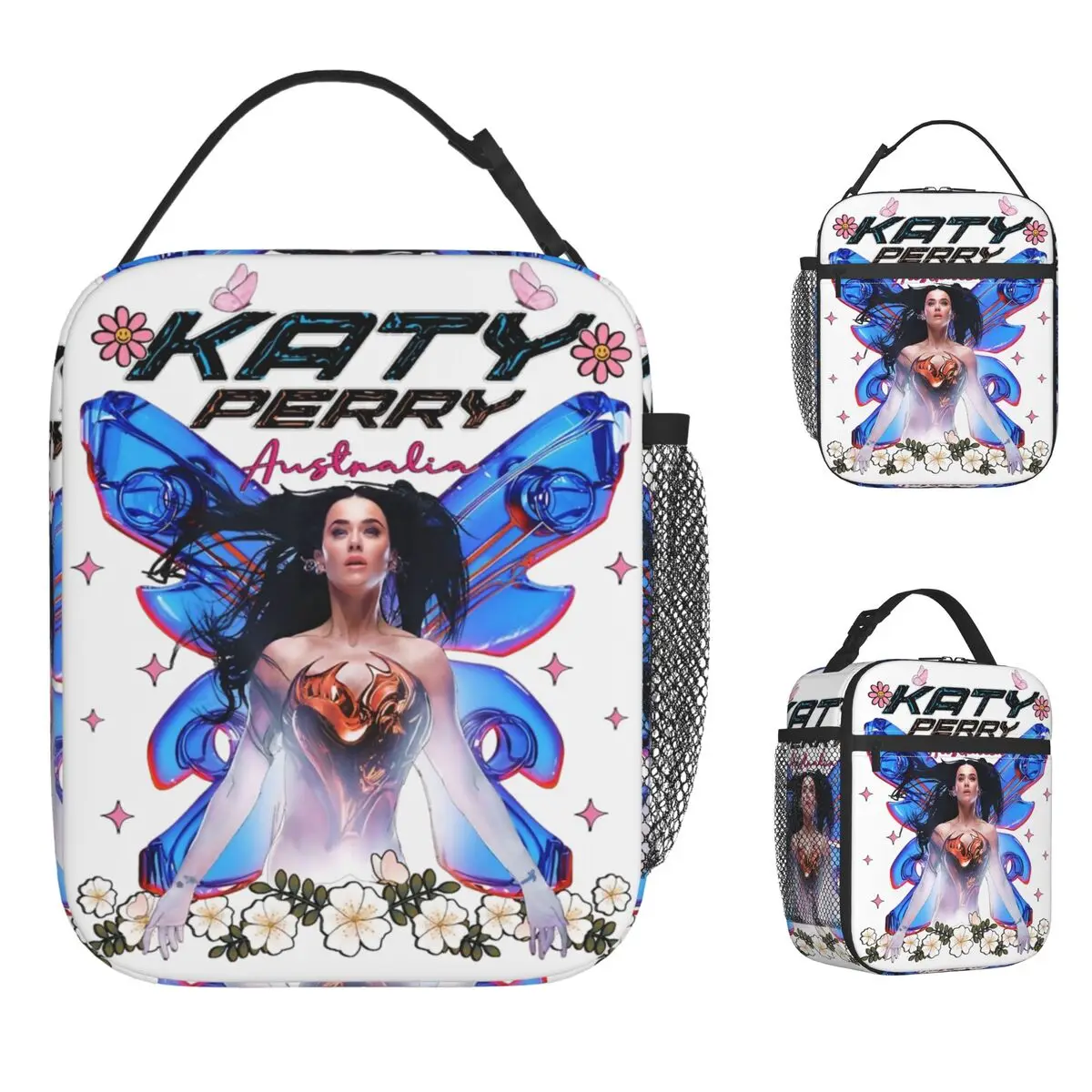 

Katyed Logo Perryed The Lifetimes Tour Сумка для обеда для женщин с принтом Ланч-бокс Офисная сумка-холодильник Портативные оксфордские термосумки для обеда