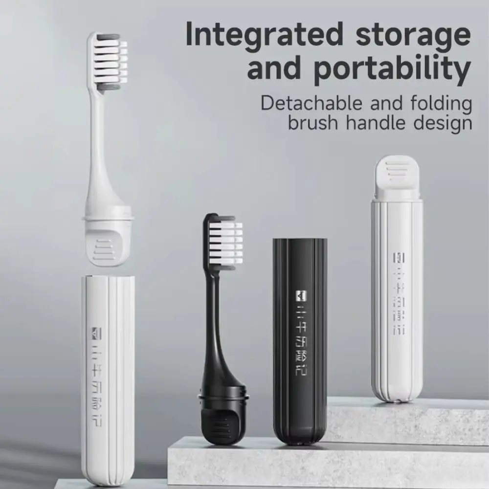 Foldable Travel Toothbrush Portable Mini Small Dental Brush Soft Bristle Detachable Adult Toothbrush for Adult Business Travel