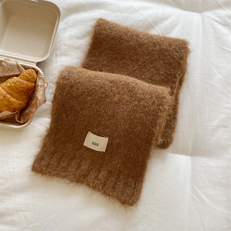 

Корейский шерстяной фиолетовый шарф для женщин, вязаный теплый модный осенне-зимний аккор, универсальная длина, ширина 75 см...