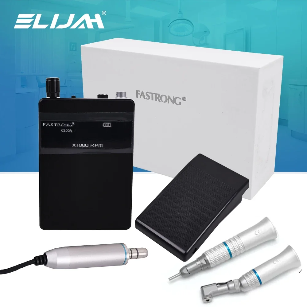ELIJAH Dental Portable Micromotor Machine Rechargeable Suitable For E-type Dental Low Speed Handpiece Lab Equipment Tools