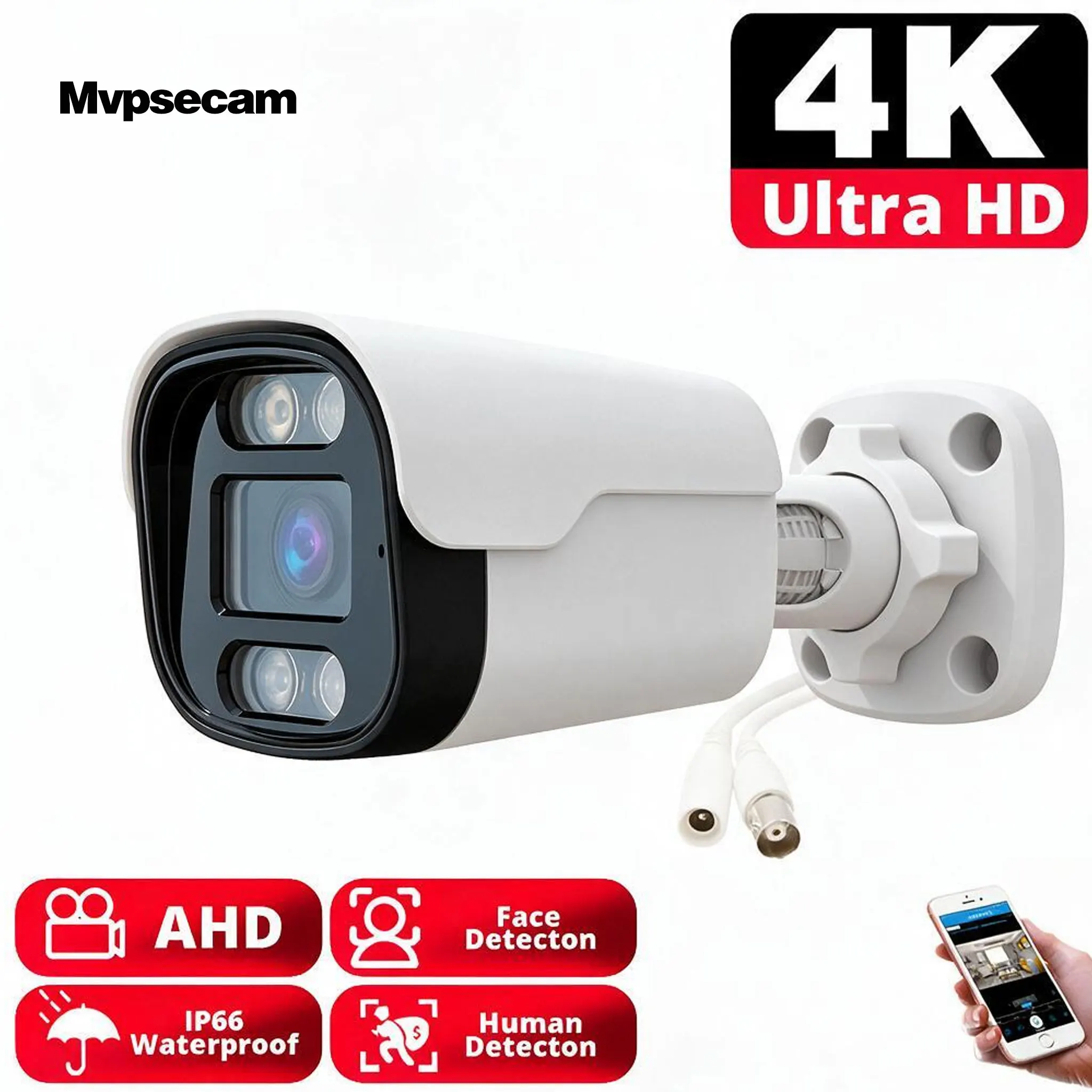 XMEYE Gesichtserkennung 4K CCTV Analoge Sicherheitskamera BNC Outdoor Wasserdicht H.265 8MP 5MP AHD Bullet Überwachungskamera für DVR