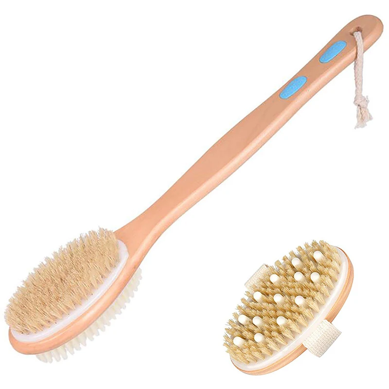 

2 PCS Removable Shower Brush Exfoliating Brush, Suitable For Whole Body Skin Exfoliation, Unisex Double Brush Head