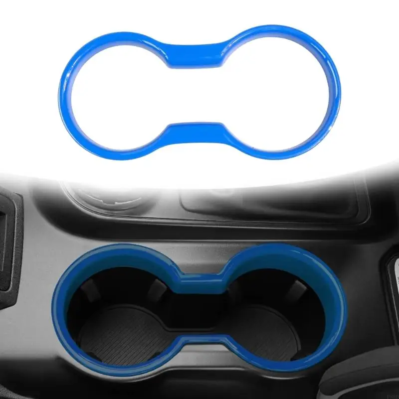  Center Console Accent Rings for Select Model, ABS Cup Holder Bezel Trim for Automotive Interior Update