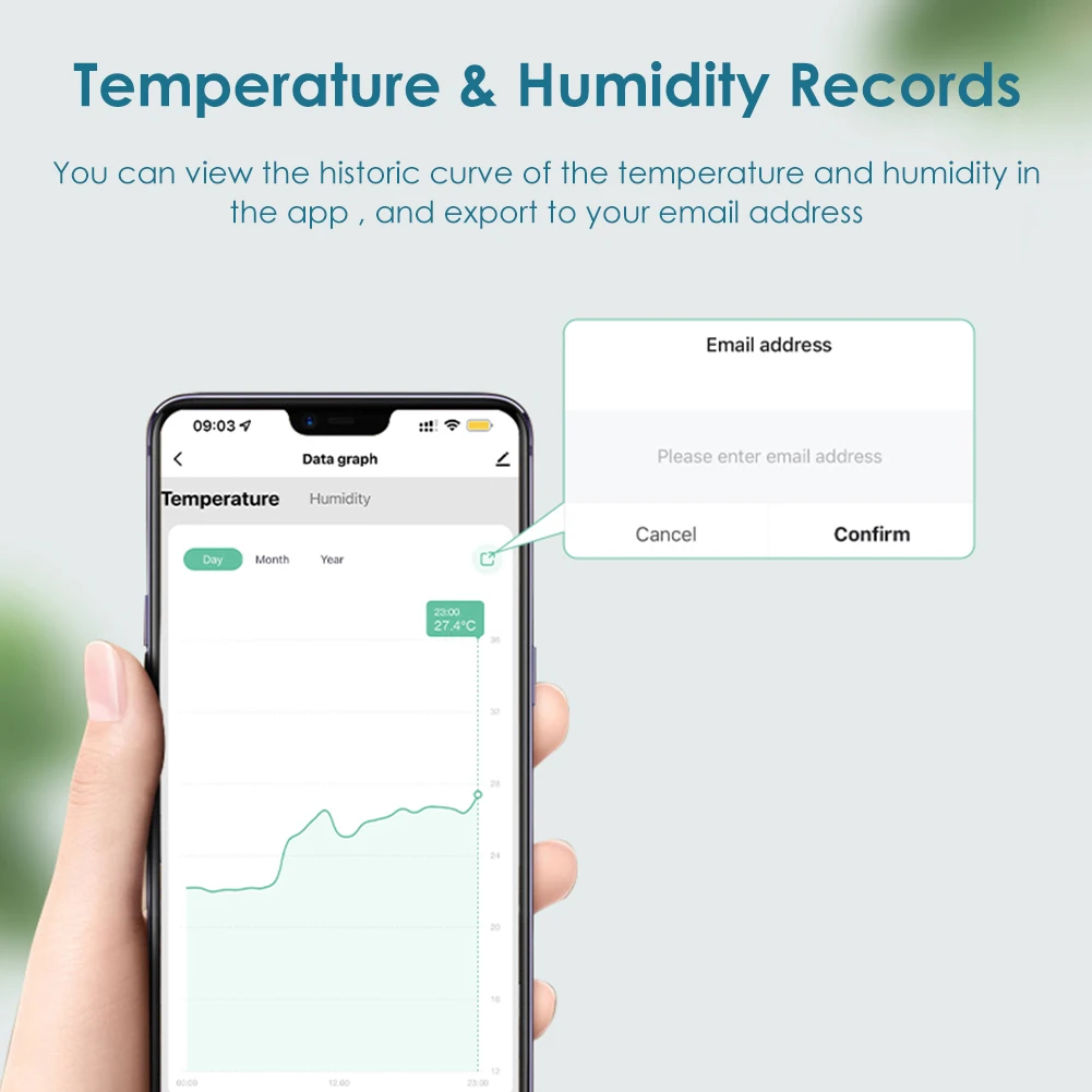 Aubess Tuya WIFI Temperature Humidity Sensor Indoor Hygrometer Thermometer Automation Detector Smart Life Alexa Google Home