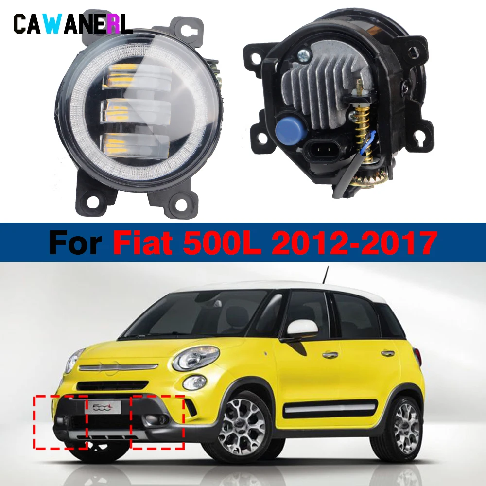 

1 Pair Car Angel Eye LED Fog Light Accessories DRL Daytime Running Lamp 30W H11 For Fiat 500L 2012 2013 2014 2015 2016 2017