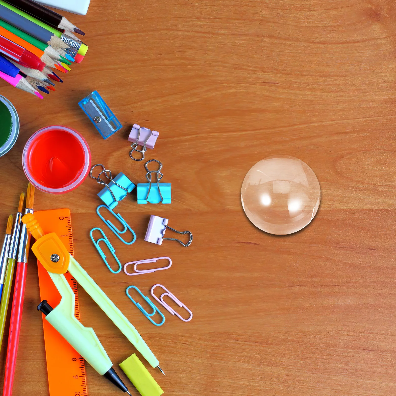 65 مللي متر واضح الاكريليك قبة عدسة مكبرة 10x التكبير المحمولة أداة القراءة للكتب خرائط الصحف سهلة الإنزلاق