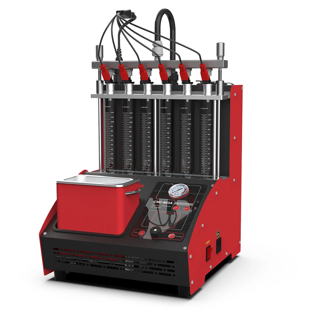 CNC603A Exclusive Ultrasonic Fuel Injector Cleaner Cleaning Machine 4/6 Cylinder Fuel Injector Tester 220V/110V