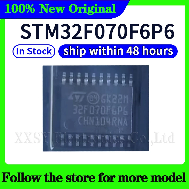 

STM32F070F6P6 In stock 48 hours ship