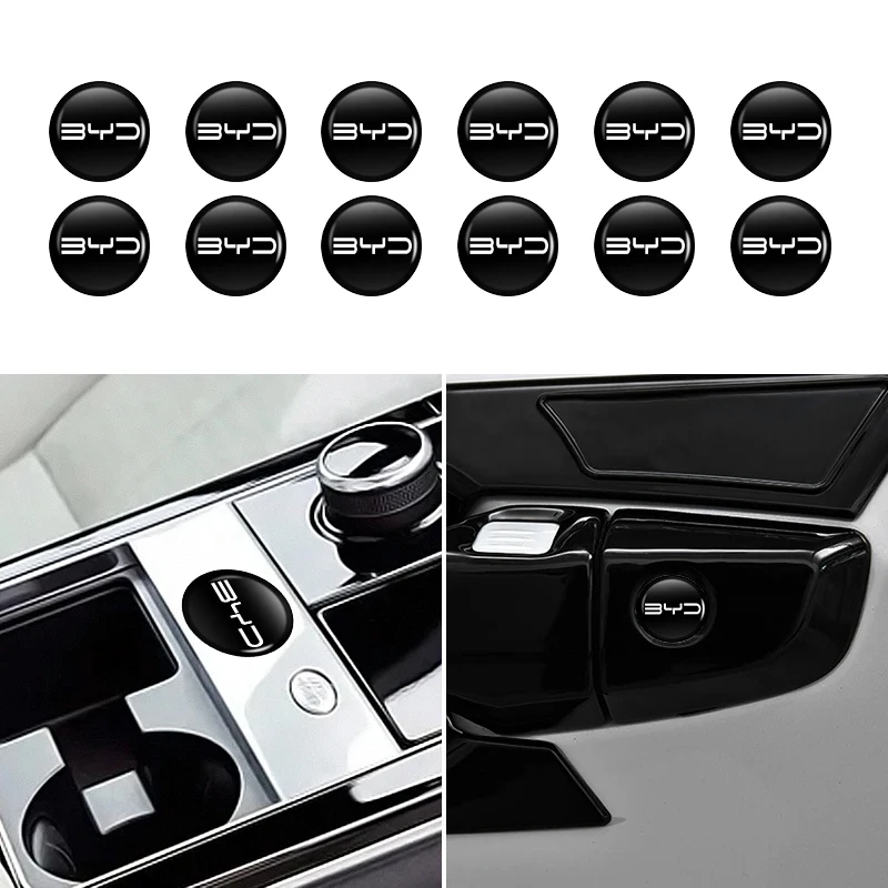 Car Logo Stickers Door Keyhole Auto Universal Decoration Accessories For BYD F3 I3 F0 F6 S6 S8 E5 E6 G3 G6 L3 S7 M6 Tang Song