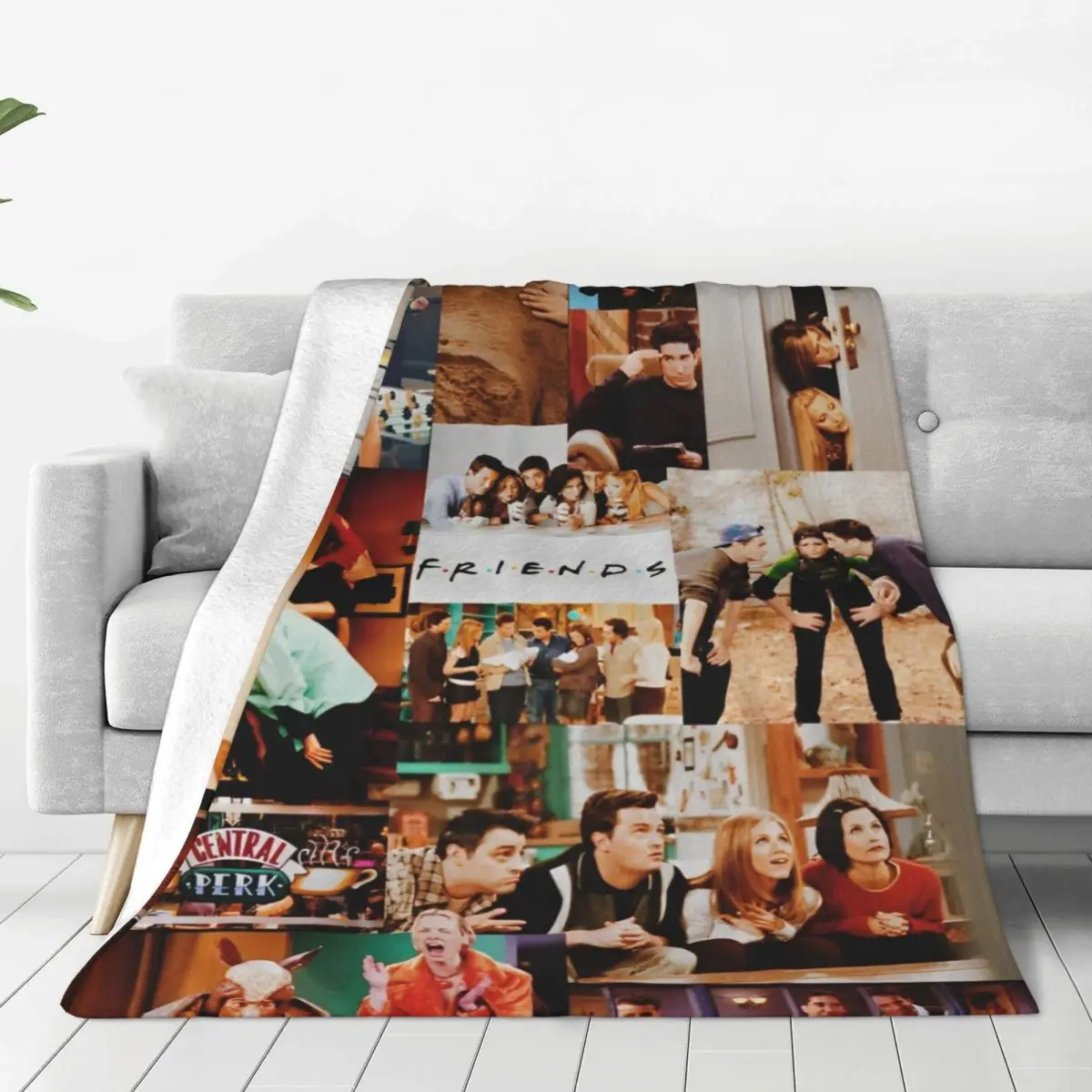 Friends The TV Series Flannel Blanket American tv Show Rachel Funny Throw Blanket Bed Sofa Couch 200x150cm Bedspread Ultra-Soft