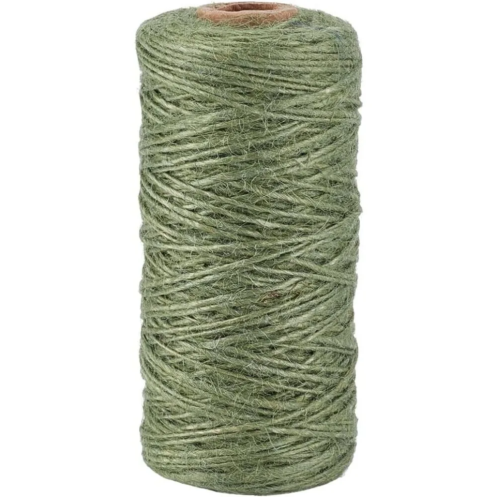 Cordon en jute de 328 pieds/100 mètres, 1 mm, vert marine, 1 brin, pour travaux manuels, bijoux, perles, bracelets.