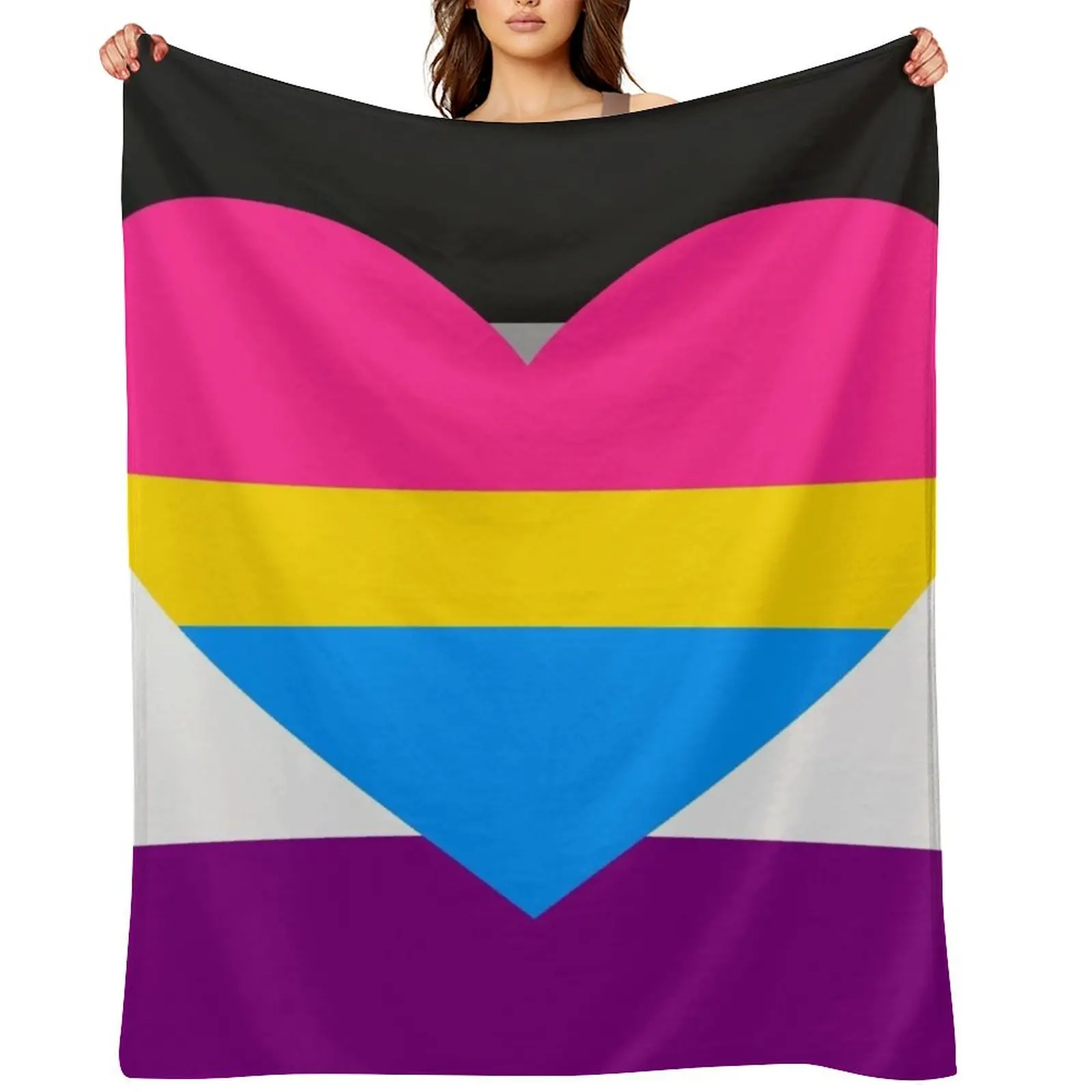 

Ace and panromantic Throw Blanket Sofa Quilt warm for winter Vintage manga Blankets