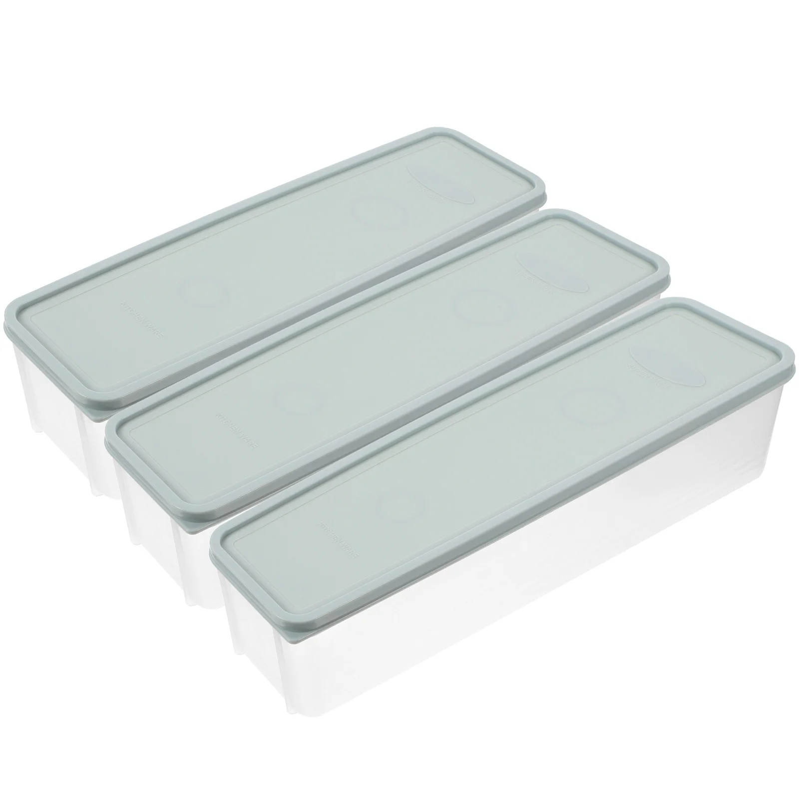 

3 Pcs Pasta Containers Noodle Storage Box Large Blue Airtight Sealed Cap Water Tight Lids Flour Container Spaghetti Storage Food