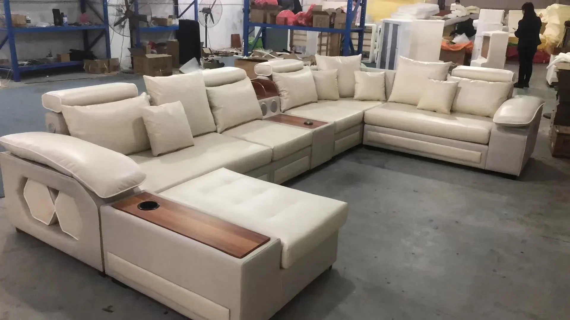 #i Custom Sectionals Function Living Room Modern Sofa Set Furniture leather Luxury Sofa fabric 7 sets living room sofas