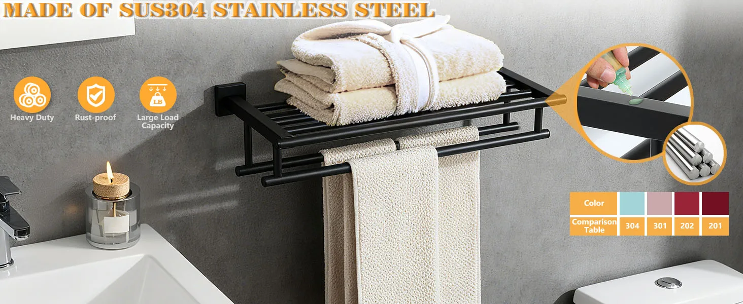 towel rack for bathroom wall mount