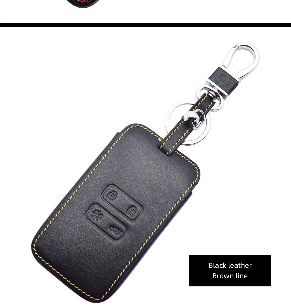 Leder Auto Schlüssel Abdeckung Tasche Für Renault Captur Koleos Kadjar Arkana Megane Clio Dacia Duster Sandero Stepway Fernbedienung Fob Shell Fall – Detail 8
