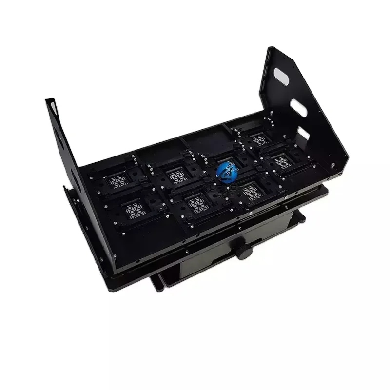 8-head Cap Station Assembly Frame Head Plate Holder Black Metal Bracket for Large Format Printer