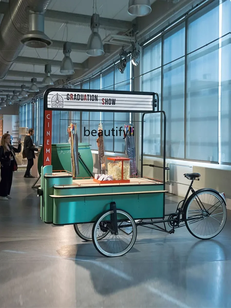 A56 Booth Car Decoraciones de películas Liangpi Helado Pan occidental Té de la leche Caramelo de limón Coche de comedor