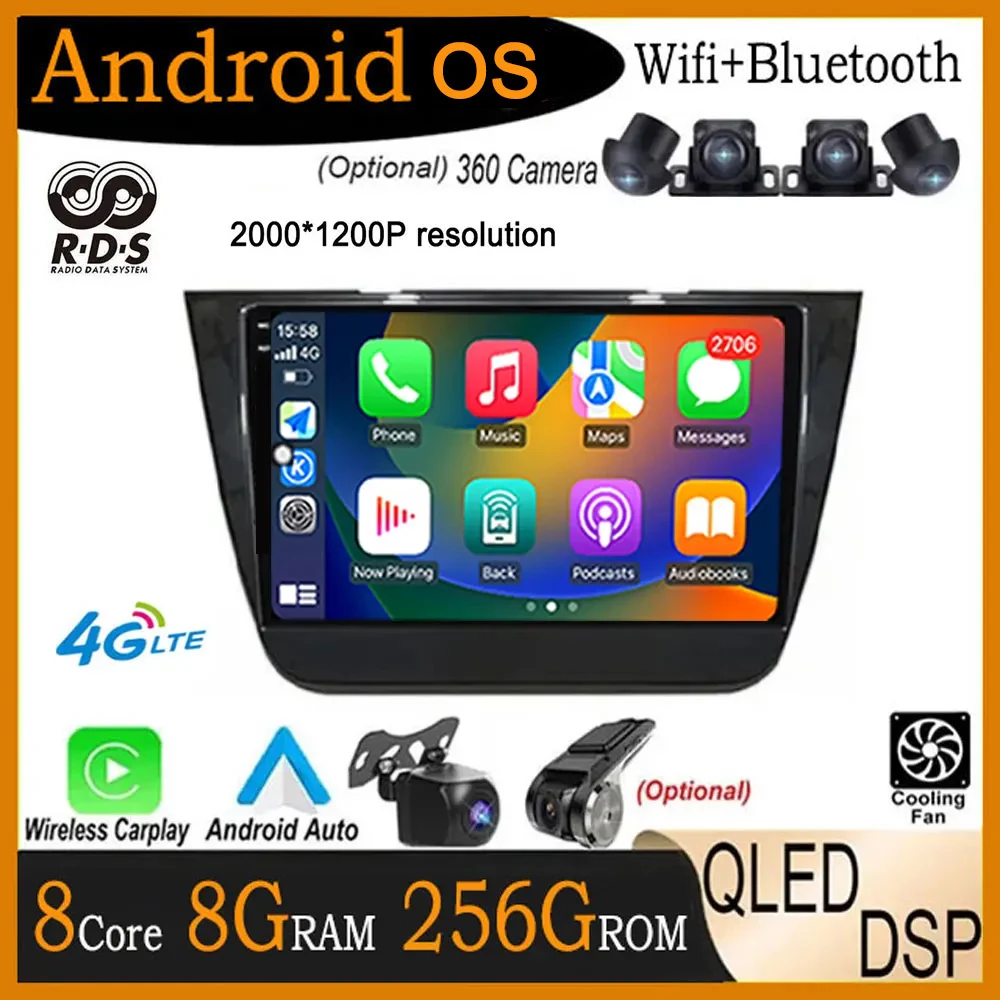 

9 lnch Android 14 For MG ZS 2014-2017 Car Multimedia Player Video DSP IPS 4G+wifi GPS Navigation Carplay auto stereo screen