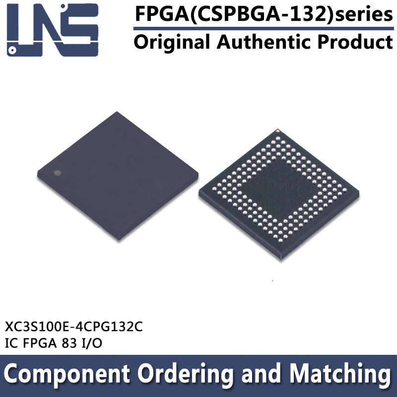 1pcs XC3S100E-4CPG132C FPGA Spartan-3E Family 100K Gates 2160 Cells 572MHz 90nm (CMOS) Technology 1.2V