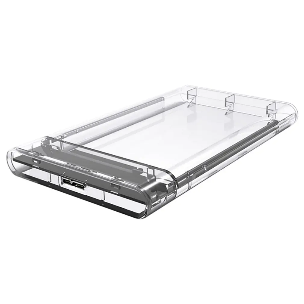 Boîtier transparent pour disque dur externe HDD SSD USB 2.5 SATA, 3.0 pouces