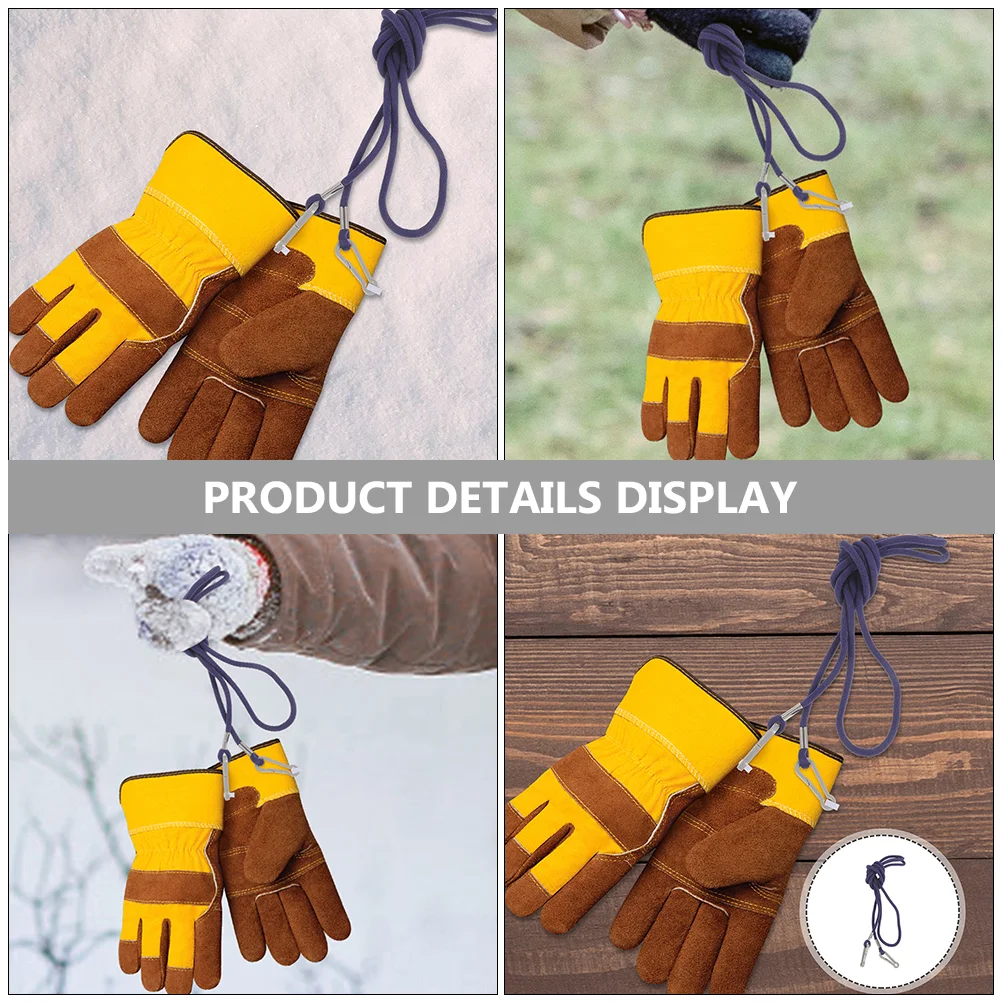 2 Pcs Fingerless Gloves Children's Lanyard Straps Rope For Toddler Coat Hanger Mittens Anti-lost Miss