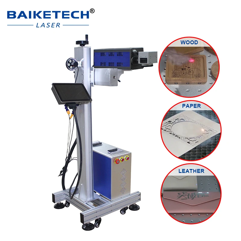 Dedicated CO2 Laser Marking Machine for Cylindrical Metal Tubes, Supports Rotating Axis.