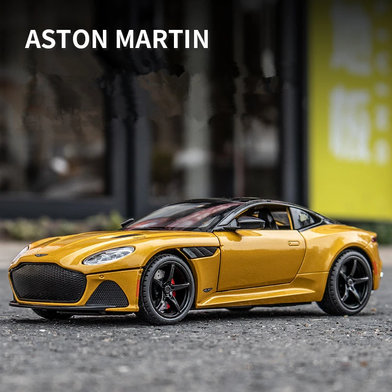 Modèle de voiture en métal Aston Martin DBS Smile Leggera, voiture de sport en alliage moulé sous pression, véhicules jouets, collection de