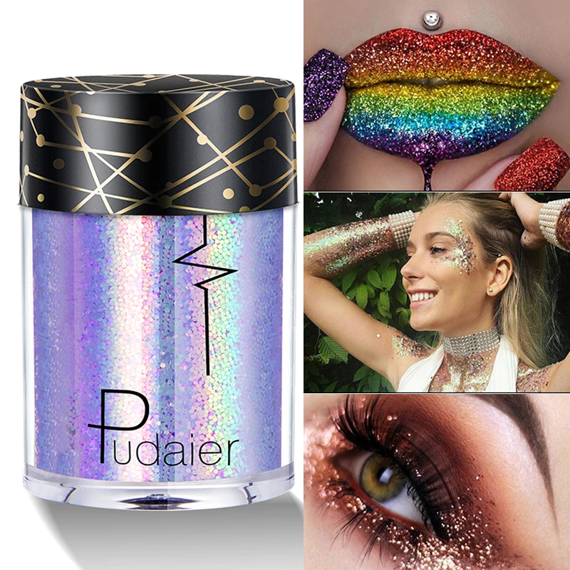 Nieuwe Glitter Oogschaduw Professionele Machen-Up Monochroom Glänzende Lidschatten Pailletten Universele Party Cosmetische Palete