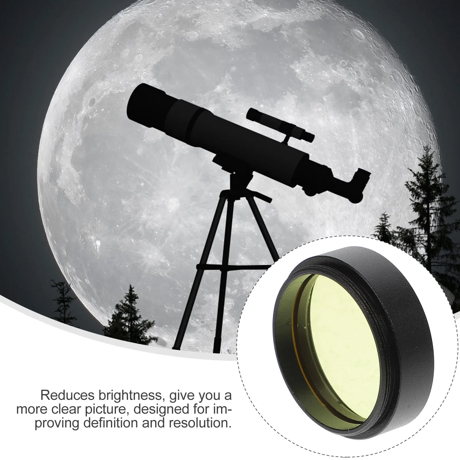 تلسكوب فلكي كوكب تصفية رقيقة جدا مرشح القمر 1.25 بوصة مخفض الضوء ملحقات المراقبة القمرية