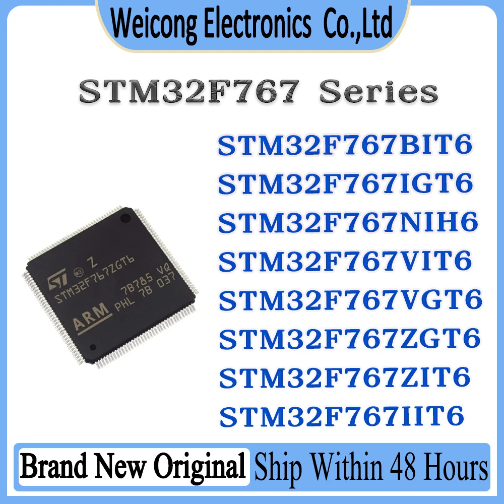 STM32F767BIT6 STM32F767IGT6 STM32F767NIH6 STM32F767VIT6 STM32F767VGT6 STM32F767ZGT6 STM32F767ZIT6 STM32F767IIT6 STM IC MCU Chip