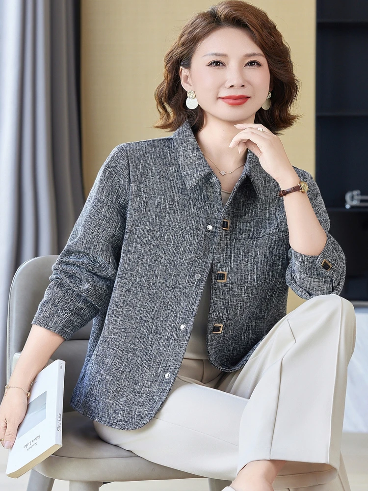 

Faionable Long Sve Perfume Sle Jaet Топ Женская одежда Мамина Гардероб Весна Осень Новый Sle Ele Молодежный S...