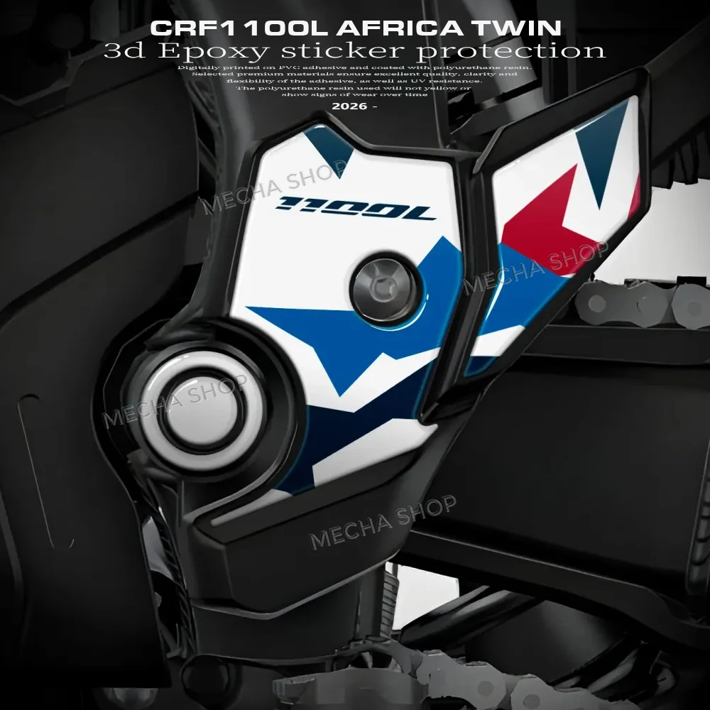 3D Epoxy Resin Sticker Protection Kit for Africa Twin CRF 1100 L 2022-2026 Heel Decal Kit