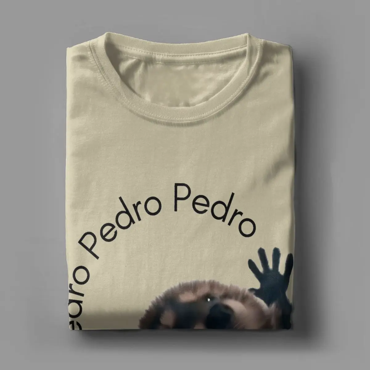 Vintage Pedro Raccoon T-Shirts for Men Crewneck Cotton T Shirts Short Sleeve Tees Gift Clothing