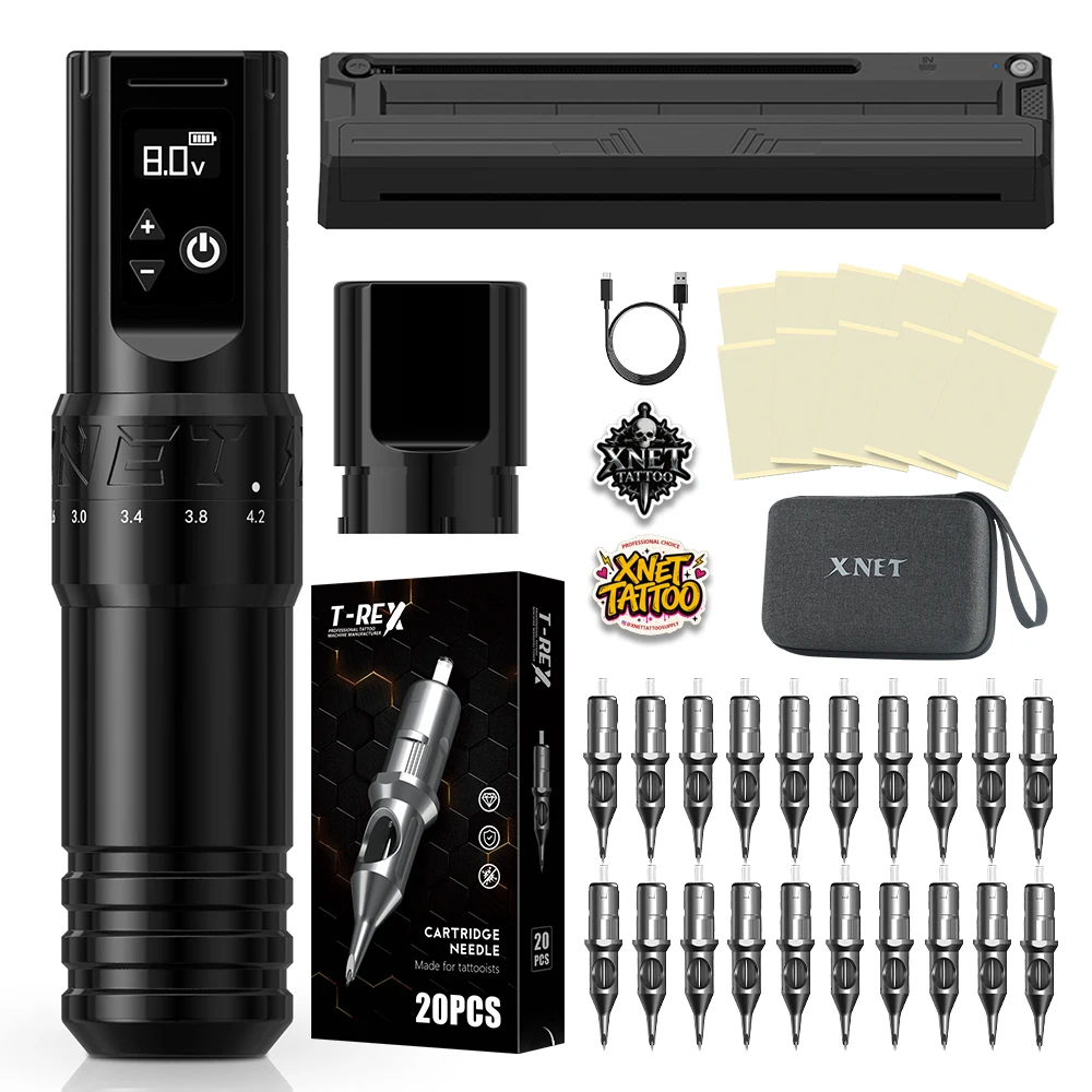 XNET T1 Wireless Tattoo Machine Pen Kit 2400mAh